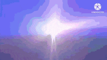 a purple and blue background with the words kinemaster at the top