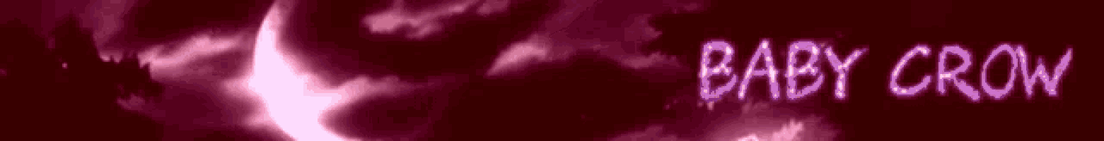 a purple background with the words baby crow written on it