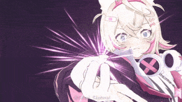 a girl with a bandage on her head is holding something in her hand and the word channel is below her