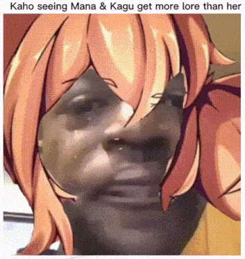 a man with a wig on his head is making a face .