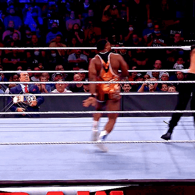 Big E Belly To Belly Side Slam GIF