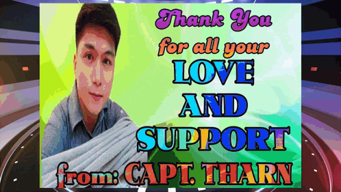 a poster that says " thank you for all your love and support "