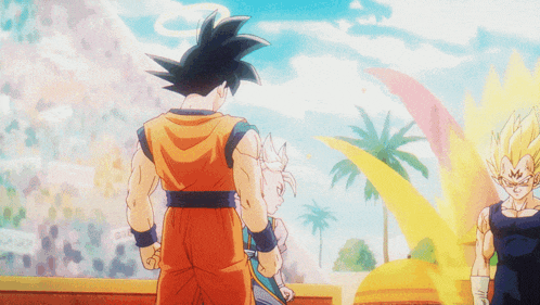 a cartoon of a man standing in front of a building with chinese characters on it