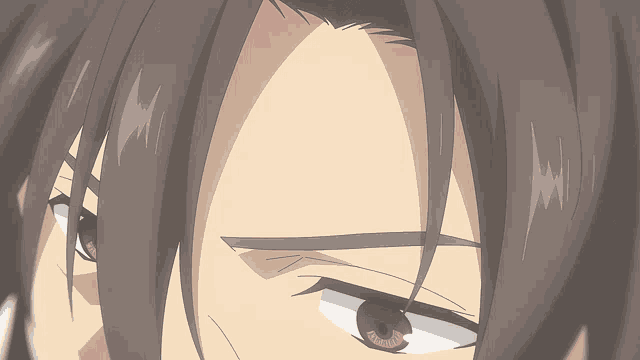 a close up of a person 's eyes with a lightning bolt behind them