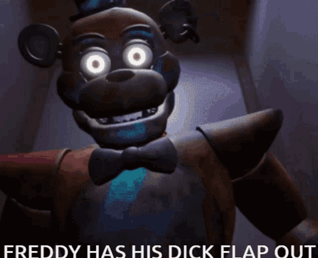 a poster of freddy from five nights at freddy 's