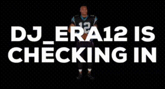 dj era12 is checking in with a football player