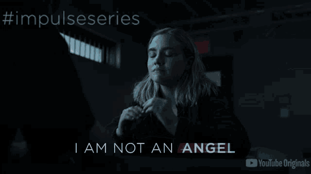 an ad for impulse series shows a woman talking to someone