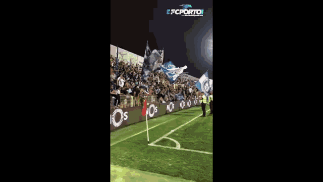 a soccer stadium with a banner that says fc porto
