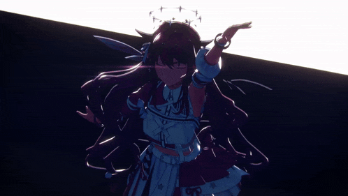 a girl with a crown on her head is dancing