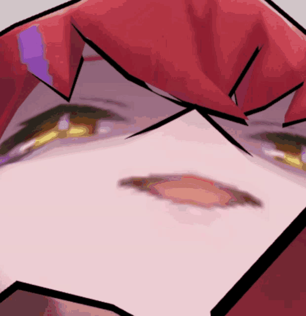 a close up of a cartoon character 's face