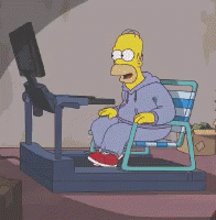 Homer Working GIF - Homer Working Out GIFs