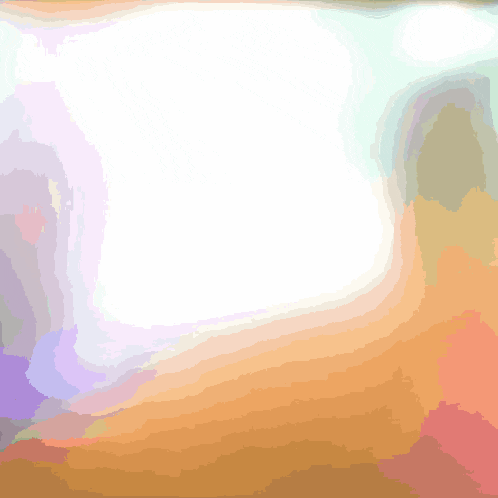 a colorful painting with a white background and a purple border