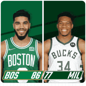Boston Celtics (86) Vs. Milwaukee Bucks (77) Third-fourth Period Break GIF - Nba Basketball Nba 2021 GIFs