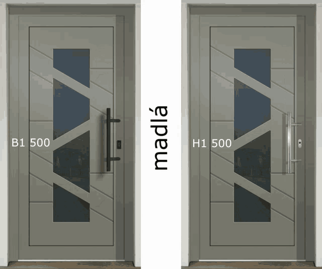 a picture of a door with the numbers b1 500 and h1 500 next to it