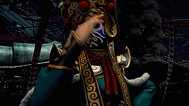 a person wearing a costume with a question mark on their face