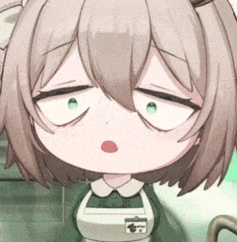 a close up of a cartoon girl making a funny face with her eyes closed .