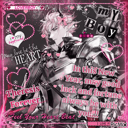 a picture of a boy with the words " my boy " on it