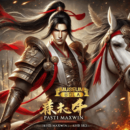 a poster of a man on a horse with the words museum bola