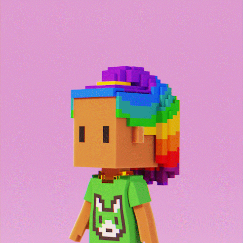 a pixel art character with a speech bubble saying hug you