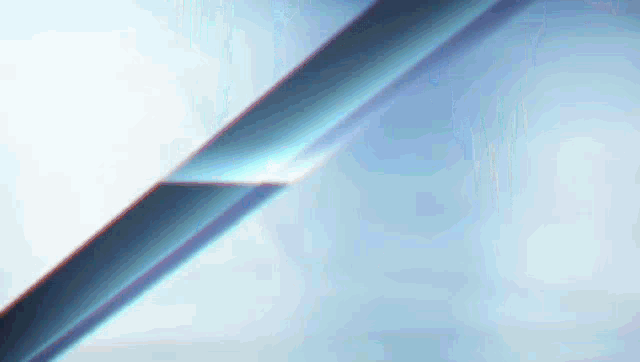 a blue and white striped background with a diagonal line