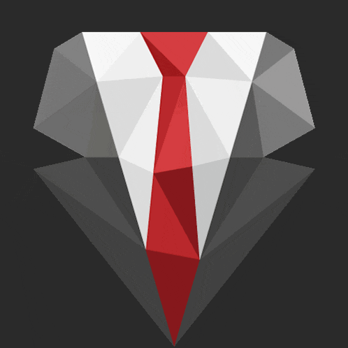 a diamond with a red tie in the center