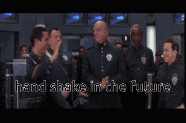 Social Distancing Hand Shake In The Future GIF - Social Distancing Hand Shake In The Future High Five GIFs