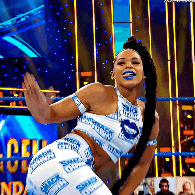 Bianca Belair Spanks Ass GIF