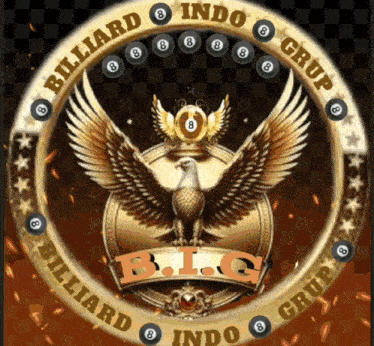 a logo for billiard indo grup with an eagle on it