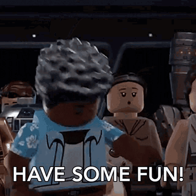 Have Some Fun Finn GIF - Have Some Fun Finn Lego Star Wars Summer Vacation GIFs