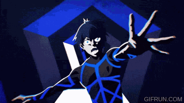 a gif from gifrun.com shows a man in a black and blue suit