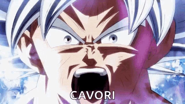 a close up of a person 's face with the word cavour written in the corner .