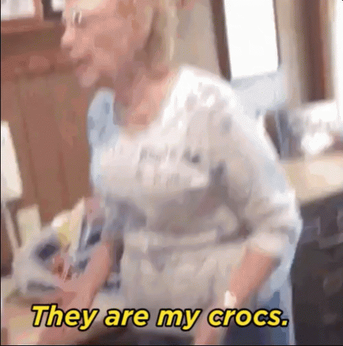 They Are My Crocs GIF - Crocs Grandma Old GIFs