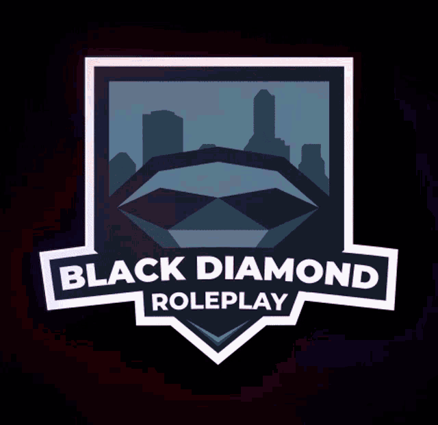 a logo for black diamond roleplay with a diamond in the center