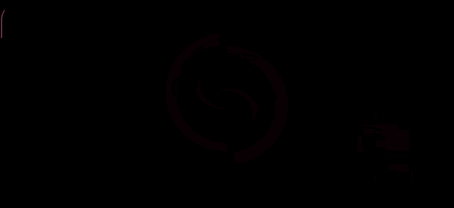 a pink circle with the letter s in the middle