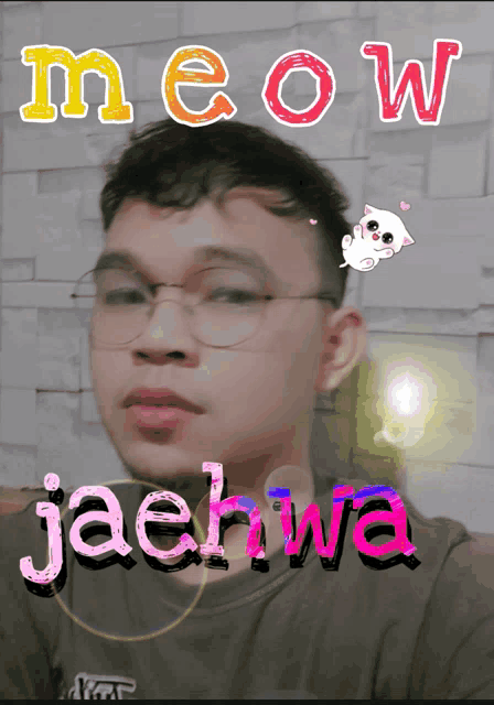 a picture of a man with the name jaehwa on the bottom