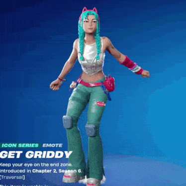 a video game character named get griddy is shown