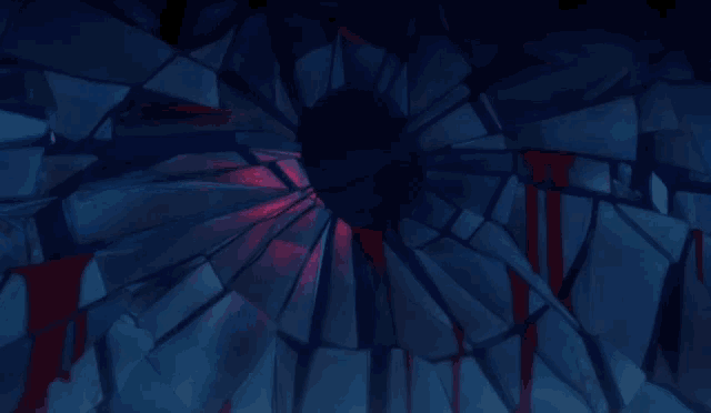 a red circle is floating in the dark blue sky .