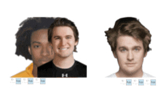 a group of young men are standing next to each other with one wearing a black under armour shirt