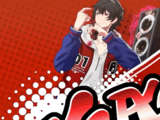 a boy is singing into a microphone with the number 01 on his jacket ..