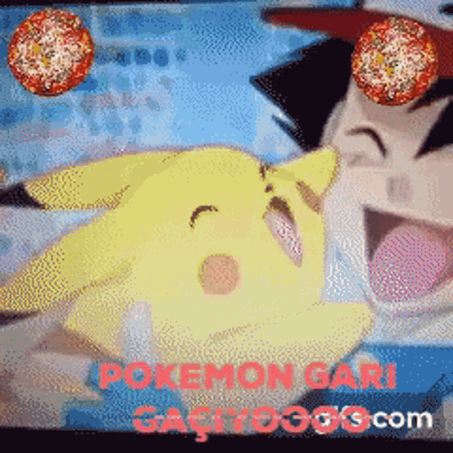 a pokemon game is being played on a cartoon screen