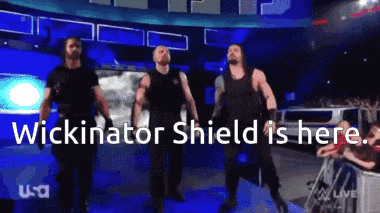 wickinator shield is here is written on a screen