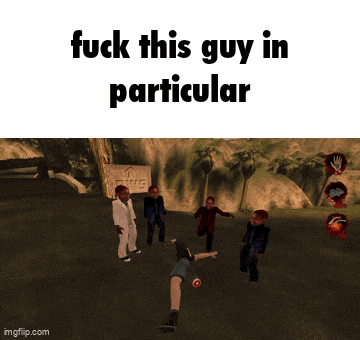 a screenshot of a video game with the words fuck this guy in particular