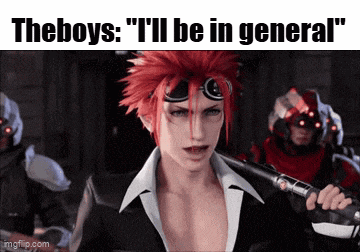 a man with red hair is holding a bat in front of a group of men .