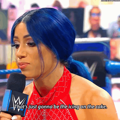 Sasha Banks Thats Just Gonna Be The Icing On The Cake GIF - Sasha Banks Thats Just Gonna Be The Icing On The Cake Wwe GIFs