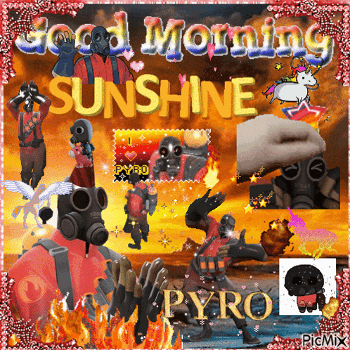 a collage of images says good morning sunshine