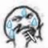 a blurry picture of a person 's face with tears on it .