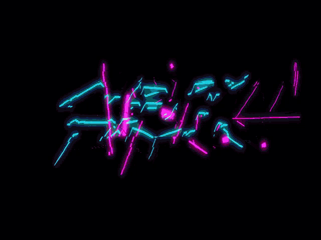 a black background with a purple and blue glow