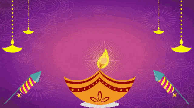 a purple background with the words wish you happy diwali in advance written on it