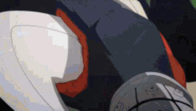 a close up of a person 's torso in a black and white anime scene .