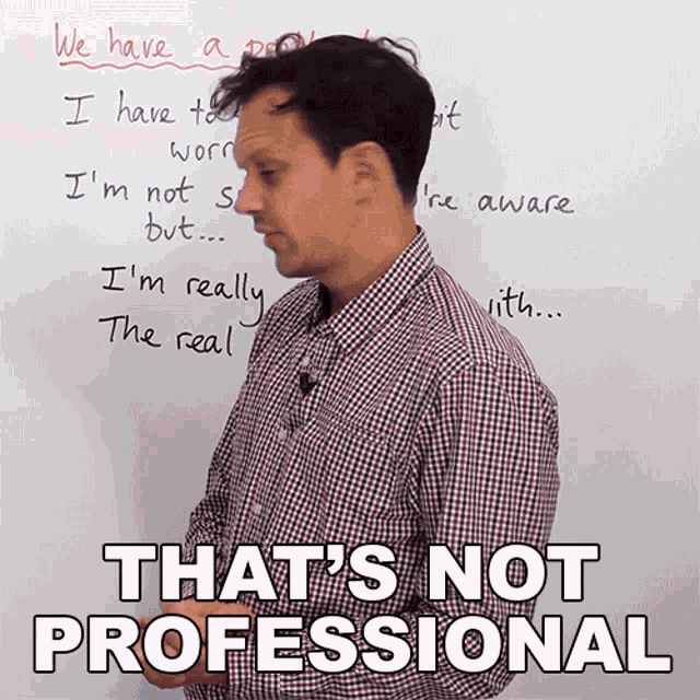 Thats Not Professional Benjamin GIF - Thats Not Professional Benjamin Engvid GIFs